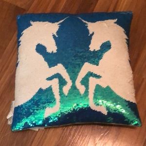 Unicorn flip sequin pillow